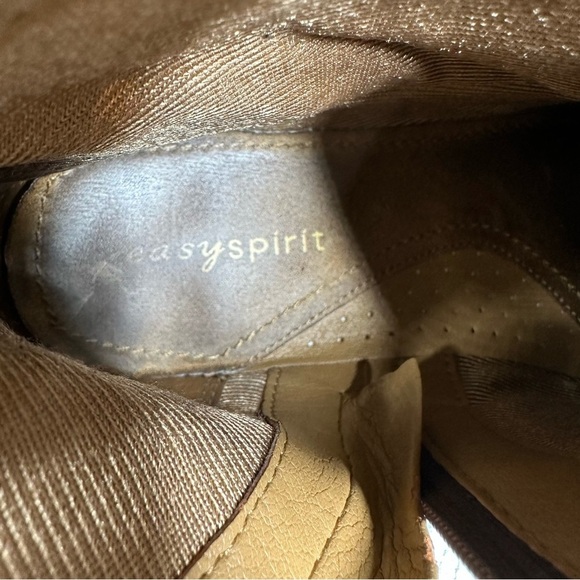 Easy Spirit Esactout Brown Leather Ankle Boots with Side Button Detail #321 - Picture 12 of 13